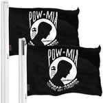 Load image into Gallery viewer, POW MIA Black Flag 3x5 Ft 2Pack 150D Printed Polyester By G128