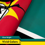 Load image into Gallery viewer, G128 3 Pack: Mozambique Mozambican Flag  3x5 Ft  LiteWeave Pro Printed 150D Polyester  Country Flag, Indoor/Outdoor, Vibrant Colors, Brass Grommets, Thicker and More Durable Than 100D 75D Poly