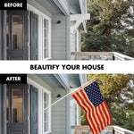 Load image into Gallery viewer, G128 Combo Pack: 6 Ft Tangle Free Aluminum Spinning Flagpole (White) &amp; American USA TeaStained Flag 3x5 Ft, LiteWeave Pro Series Printed 300D Polyester  Pole with Flag Included