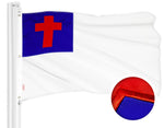 Load image into Gallery viewer, G128 Christian Flag  5x8 Ft  ToughWeave Series Embroidered 300D Polyester  Religious Flag, Embroidered Design, Indoor/Outdoor, Brass Grommets