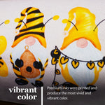 Load image into Gallery viewer, G128 Garden Flag Hello Spring Three Bee Gnomes 12x18 Burlap Fabric