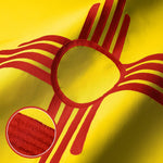 Load image into Gallery viewer, G128 New Mexico State Flag  5x8 Ft  StormFlyer Series Embroidered 220GSM Spun Polyester  Embroidered Design, Indoor/Outdoor, Brass Grommets, Heavy Duty, All Weather