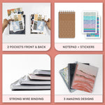 Load image into Gallery viewer, Aesthetic Planner Academic Year July 2024 June 2025 8.5x11 inch Marble Pink