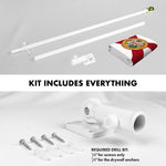 Load image into Gallery viewer, G128 Combo Pack: 6 Ft Tangle Free Aluminum Spinning Flagpole (White) &amp; Florida FL State Flag 3x5 Ft, StormFlyer Series Embroidered 220GSM Spun Polyester  Pole with Flag Included