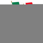 Load image into Gallery viewer, G128 12 Pack Handheld Mexico Mexican Stick Flags  12x18 In  Printed 150D Polyester, Country Flag, Solid Wooden Stick, Spear Gold Tip