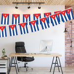 Load image into Gallery viewer, G128 Cuba Cuban Bunting Banner  Flag 8.2 x 5.5 Inch, Full String 33 Feet  Printed 150D Polyester, Decorations For Bar, School, Festival Events Celebration