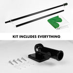 Load image into Gallery viewer, G128 Combo Pack: 5 Ft Tangle Free Aluminum Spinning Flagpole (Black) &amp; Ireland Irish Shamrock Flag 2.5x4 Ft, ToughWeave Series Embroidered 300D Polyester  Pole with Flag Included