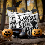 Load image into Gallery viewer, G128 Halloween Decoration Ghost Spooky Waterproof Throw Pillow Covers 18 x 18 In Set of 4, Beautiful Cushion Covers for Halloween Sofa Couch Decoration