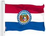 Load image into Gallery viewer, G128 Missouri MO State Flag  3x5 Ft  LiteWeave Pro Series Printed 150D Polyester  Indoor/Outdoor, Vibrant Colors, Brass Grommets, Thicker and More Durable Than 100D 75D Polyester