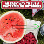 Load image into Gallery viewer, Watermelon Slicer Cutter Tool – Durable Stainless Steel Blade Watermelon Cutter with Ergonomic Handle  Slice or Cube Cantaloupe &amp; Honeydew Quick Mess Free Prep for Summer Snacks Parties &amp; BBQs