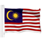 Load image into Gallery viewer, G128 Combo Pack: American USA Flag 3x5 Ft &amp; Malaysia Flag 3x5 Ft, Both Printed 150D Polyester, Indoor/Outdoor, Brass Grommets