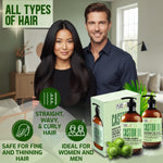 Load image into Gallery viewer, Castor Oil Shampoo and Conditioner Set 16 Fl Oz Set of 2 Sulfate Free Volume Thickening Products for Fine Thinning Hair Anti Breakage and Volumizing Thick Professional Salon Formula