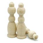 Load image into Gallery viewer, 10 pcs Unfinished Wood Chess Pieces King Paint Your Own DIY Chess Keychain