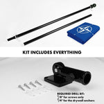 Load image into Gallery viewer, G128 Combo Pack: 6 Ft Tangle Free Aluminum Spinning Flagpole (Black) &amp; North Atlantic Treaty Org NATO Flag 3x5 Ft, LiteWeave Pro Series Printed 150D Polyester  Pole with Flag Included