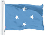 Load image into Gallery viewer, G128 Micronesia Micronesian Flag  3x5 Ft  LiteWeave Pro Series Printed 150D Polyester  Country Flag, Indoor/Outdoor, Vibrant Colors, Brass Grommets, Thicker and More Durable Than 100D 75D Polyester