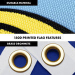 Load image into Gallery viewer, G128 Combo Pack: 6 Ft Tangle Free Aluminum Spinning Flagpole (Silver) &amp; Maine ME State Flag 3x5 Ft, LiteWeave Pro Series Printed 300D Polyester  Pole with Flag Included