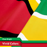 Load image into Gallery viewer, G128 Combo Pack: American USA Flag 3x5 Ft &amp; Guyana Guyanese Flag 3x5 Ft  Both LiteWeave Pro Series Printed 150D Polyester, Brass Grommets