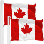 Load image into Gallery viewer, G128 2 Pack: Canada Canadian Flag  4x6 Ft  LiteWeave Pro Series Printed 150D Polyester  Country Flag, Vibrant Colors, Brass Grommets, Thicker and More Durable Than 100D 75D Polyester