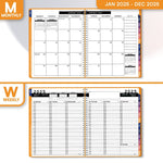 Load image into Gallery viewer, 2025 Appointment Book &amp; Planner 8.5 x 11 inches Large Tabbed Daily Hourly Weekly Planner Calendar &amp; Schedule Book 15 Minute time Slots Business &amp; Personal Planner Jan 2025 Dec 2025 Yellow