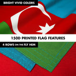 Load image into Gallery viewer, G128 Combo Pack: 6 Ft Tangle Free Aluminum Spinning Flagpole (Silver) &amp; Azerbaijan Azerbaijanis Azeris Flag  3x5 Ft LiteWeave Pro Series Printed 150D Polyester  Pole with Flag Included