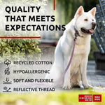 Load image into Gallery viewer, WAUDOG Reflective Cotton Dog Collar Eco Friendly Alt to Nylon Collar for Small Medium and Large Dogs Pet Collar with QR ID Tag Puppy Collar for Large Breed Dogs Adjustable Male Female Dog Collar
