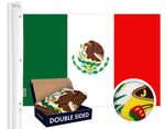 Load image into Gallery viewer, Mexico Mexican Flag 5x8 FT Flag DoubleSided Embroidered Polyester By G128