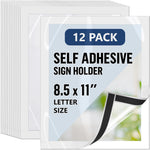 Load image into Gallery viewer, 12 Pack Magnetic Sign Holder 8.5 x 11 inch with Adhesive Back White Magnetics Poster Frame Magnetic Paper Holder Reusable Adhesive Frames Magnet Frame for Wall Windows   Magnet Document Holders