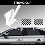 Load image into Gallery viewer, G128 2 Pack: Checkered Car Flag  11x17 In  Double LiteWeave Pro Series Double Sided Printed 150D Polyester  Flagpole Included  Perfect for Festival Celebrations, Parades