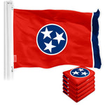 Load image into Gallery viewer, Tennessee TN State Flag 3x5 Ft 5Pack 150D Printed Polyester By G128
