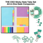 Load image into Gallery viewer, Sticky Note Tabs Set Combines Sticky Notes with Office Rubber Bands &amp; Paper Clips Stay Productive &amp; Prepared with Paper Notes That Brighten Your Desk Fun Gift for Students &amp; Professionals
