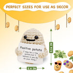 Load image into Gallery viewer, Mini Funny Positive Potato Adorable 3 Inch Knitted Toy with Uplifting Card