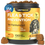 Load image into Gallery viewer, Flea and Tick Prevention for Dogs   Dog Flea Treatment Chews   Immune Support Flea and Tick Chewables for Dogs   Dog Flea &amp; Tick Control Supplement   All Breeds &amp; Ages   Vet Formulated   Soft Treats