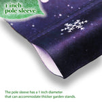 Load image into Gallery viewer, G128 Combo Pack: Garden Flag Stand Black 36 in x 16 in &amp; Garden Flag Winter Decoration Cozy Owls with Scarves 12x18 DoubleSided Blockout Fabric