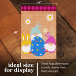 Load image into Gallery viewer, Combo Pack Garden Flag Stand Black 36x16 in and Garden Flag 12x18 in Easter
