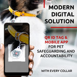 Load image into Gallery viewer, Ultra Soft Rolled Leather Dog Collar 2124 inch Neck Yellow Padded Dog Collars