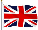 Load image into Gallery viewer, Combo Pack: USA American Flag 3x5 Ft 75D Printed Stars &amp; United Kingdom (Union Jack) Flag 3x5 Ft 75D Printed