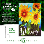 Load image into Gallery viewer, Combo Pack Garden Flag Stand Black 36 inx16 in Garden Flag Summer Decoration