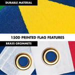 Load image into Gallery viewer, Combo Pack 6 Ft Tangle Free Aluminum Spinning Flagpole Silver Namibia Namibian