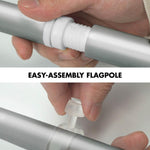 Load image into Gallery viewer, Combo Pack 6 Ft Tangle Free Spinning Flagpole Silver and Bangladesh Flag 3x5 Ft
