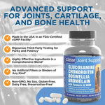 Load image into Gallery viewer, Clear Joint Support Glucosamine Chondroitin MSM Boswellia 90 Capsules