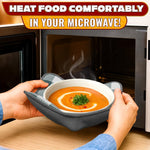 Load image into Gallery viewer, 4 Pcs Microwave Bowl Cozy Holders (Gray &amp; White Checkered) – Heat Resistant Microwave Bowl Holders for Hot Food Protect Hands from Hot Dishes – Soft Fabric for Safe &amp; Convenient Use in the Kitchen