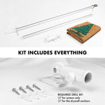 Load image into Gallery viewer, G128 Combo Pack: 6 Ft Tangle Free Aluminum Spinning Flagpole (Silver) &amp; An Appeal to Heaven TeaStained Flag 3x5 Ft, Double ToughWeave Pro Series DS Embroidered 420D Poly  Pole with Flag Included