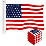 Load image into Gallery viewer, G128 5 Pack: American USA 51 Stars Flag  3x5 Ft  LiteWeave Pro Series Printed 150D Polyester  Indoor/Outdoor, Vibrant Colors, Brass Grommets, Thicker and More Durable Than 100D 75D Polyester