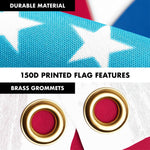 Load image into Gallery viewer, G128 Combo Pack: 6 Ft Tangle Free Spinning Flagpole (White) &amp; Missouri Flag 3x5 Ft Printed 150D Polyester, Brass Grommets (Flag Included) Aluminum Flag Pole