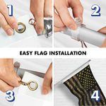 Load image into Gallery viewer, G128 Combo Pack: 6 Ft Tangle Free Aluminum Spinning Flagpole (Silver) &amp; American USA Camouflage Flag 3x5 Ft, ToughWeave Pro Series Embroidered 420D Polyester  Pole with Flag Included