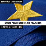 Load image into Gallery viewer, G128 Combo Pack: 6 Ft Tangle Free Spinning Flagpole (Silver) &amp; Alaska Flag 3x5 Ft Embroidered 220GSM Spun Polyester, Brass Grommets (Flag Included) Aluminum Flag Pole
