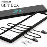 Load image into Gallery viewer, Eyeglass Chains for Women Men Glasses Black Holder NonSlip Silicon Tips 29 inch