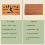 Load image into Gallery viewer, Coir Doormat Front Door Mat with Non Slip PVC Backing Printed Indoor Outdoor Mats for Home &amp; Office Entrance Mats with Hope You Like Dogs Print 30”x17” Beige &amp; Black