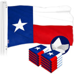Load image into Gallery viewer, G128 10 Pack: Texas TX State Flag  1x1.5 Ft  ToughWeave Series Embroidered 300D Polyester  Embroidered Design, Indoor/Outdoor, Brass Grommets