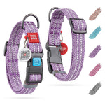 Load image into Gallery viewer, WAUDOG Reflective Cotton Dog Collar Eco Friendly Alt to Nylon Collar for Small Medium and Large Dogs Pet Collar with QR ID Tag Puppy Collar for Large Breed Dogs Adjustable Male Female Dog Collar